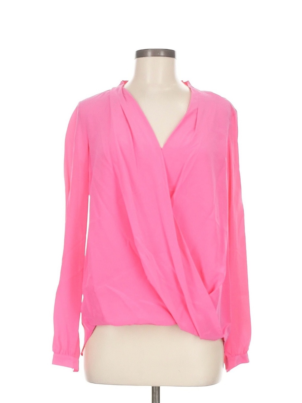 Trina Turk 100% Silk Long Sleeve Blouse EUC